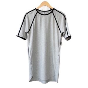 Zella Dress Grey Heathered Raglan Sleeve Crew Neck Athleisure Preppy Kids XL